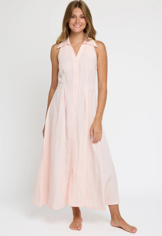 Stacia Halter Midi Dress in Mary's Rose Hermoza