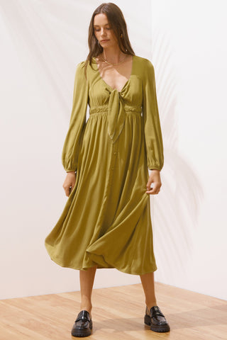 The Chantal Dress Avocado Sancia