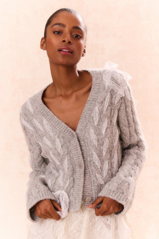 Louella Cardigan Silver Mist LoveShackFancy