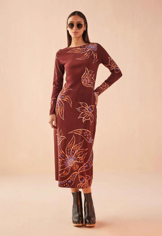 Delany Dress Eliza Espresso Omika