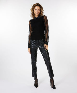 Lace Sleeve Sweater