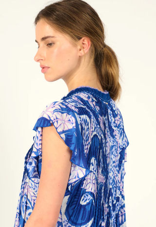 Mini Dress Sasha V Blue Holy Snake Poupette St. Barth
