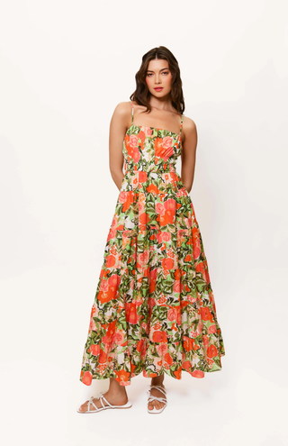 Hutton Dress Multi Whimsical Bouquet Hutch