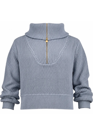 Gabrielle Sweatshirt Dusty Blue Anna Cate