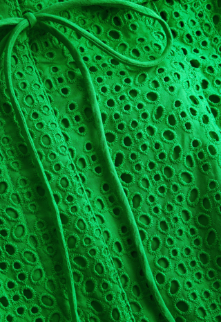 Lander Short in Green Eyelet - Marie Oliver