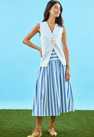 Alyssa Skirt Sailing Stripe Hunter Bell