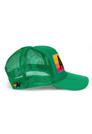 Logo Rainbow Vintage Low Rise Trucker Hat - Aviator Nation