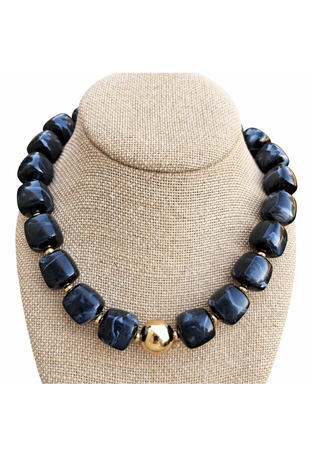 The Midnight Swirl Necklace - Midnight