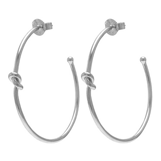 Knot Hoops Shiny Silver Plated BR1079S