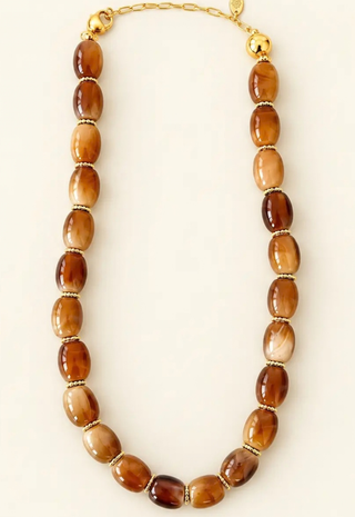 Chunky Link Necklace Light Brown Smith & Co - Light Brown