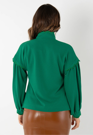 Orchid Top Green Jacket Emily McCarthy