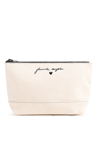 Canvas Pouch Natural/Black Favorite Daughter