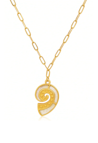 Celenia Shell Pendant Necklace Ellie Vail