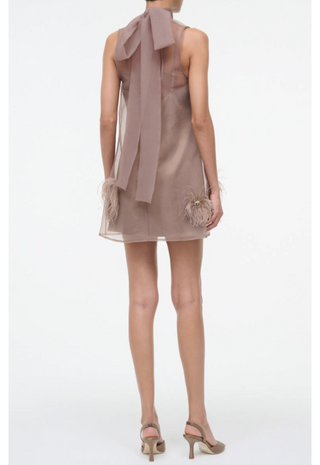 Albee Mini Dress Truffle - STAUD