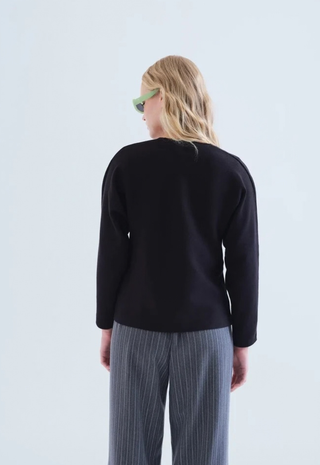 Black Cardigan Large Buttons Compañia Fantastica