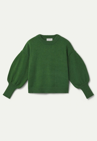 Basic Green Long-sleeved Knit Sweater Compañia Fantastica