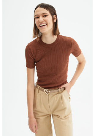 Brown Belt with Heart Buckle Compania Fantastica