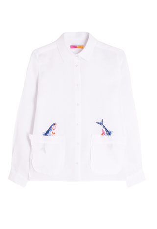 White Shirt Fish Detail - Vilagallo