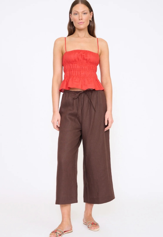 Ayla Linen Tank Tomato Staud