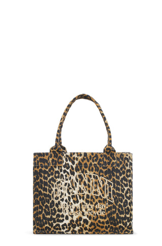Large Easy Shopper Print Leopard Ganni