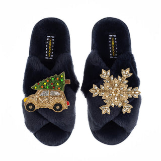 Tree/Snowflake Slippers Laines London