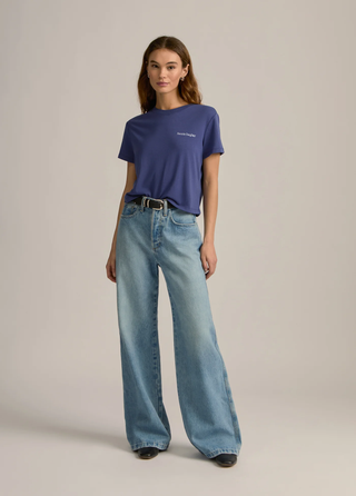 Favorite Sister Cropped Logo Tee Venetian Blue Favorite Daughter