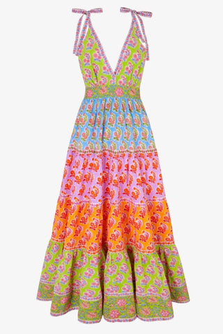 Amour Dress Rainbow Zinnia Pink City Prints
