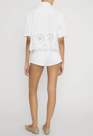 The Eyelet Billow Sleeve Shirt White Frame