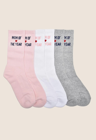 The Moty Heart Sock Box Set Blush White Gray Favorite Daughter