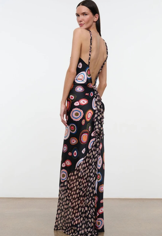 Charli Silk Dress Millefiori Multi Staud