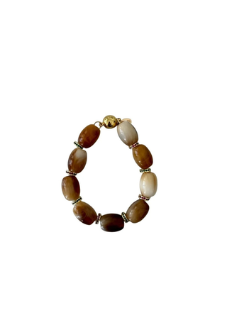 Chunky Magnetic Link Bracelet Light Brown Smith & Co - Light Brown
