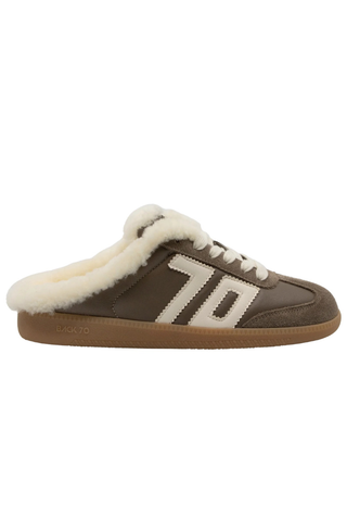 Easter Fl Taupe Butter Backless Sneaker Back70