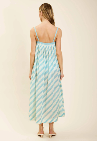 Portofino Maxi Dress Aegean Stripe - Mestiza