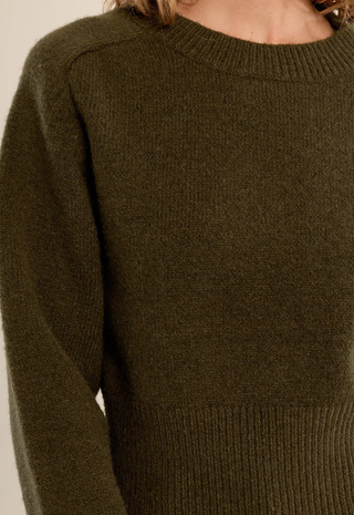Ladies Knitted Sweater Khaki Molly Braken