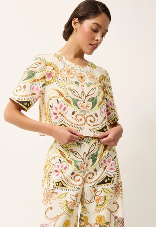 Drew Top in Printed Cabana - Marie Oliver