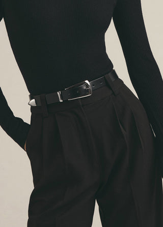 The Statement Belt Black/Nickel Favorite Daughter