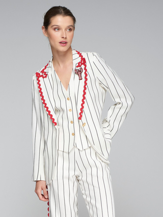 Black & White Diplomatic Heather Jacket Vilagallo