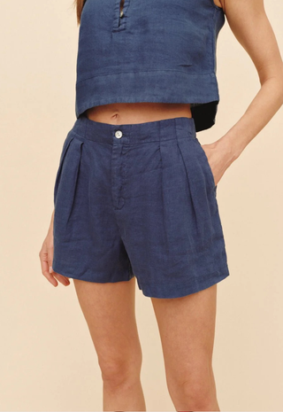 Double Pleat Short Midnight Surf Bella Dahl