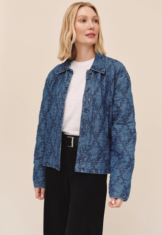 Quilted Barn Jacket Indigo Lagoon Wash Bella Dahl