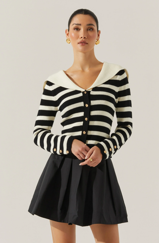 Analissa Cardigan Black/White Astr