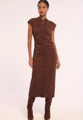 Maud Dress Faux Suade Misa