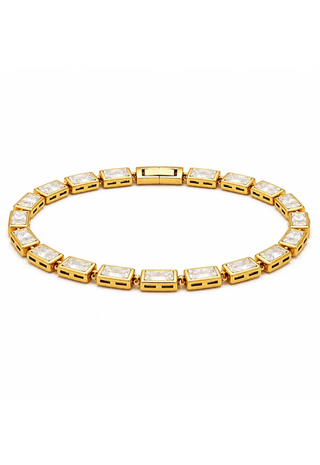 Monroe Baguette Bezel Tennis Chain Bracelet Ellie Vail