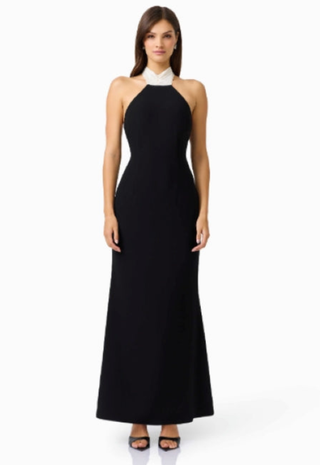 Verdure Maxi Dress Black & White Curaae