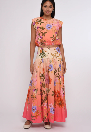 Haven Midi Skirt Splendor In The Garden Print Love The Label