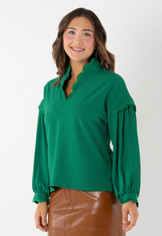 Orchid Top Green Jacket Emily McCarthy