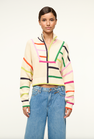 Cropped Hampton Sweater Rainbow Multi