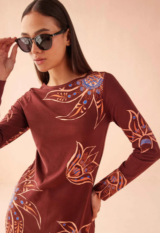 Delany Dress Eliza Espresso Omika