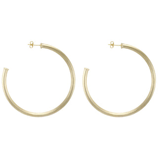 Everybody's Favorite Hoop Earrings Brushed 18k Gold Plated