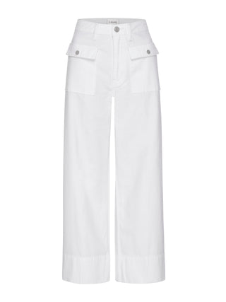 The 70's Patch Pocket Crop Straight White Frame