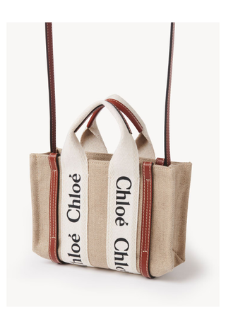 Chloé Chloe Canvas Mini Woody w/Strap